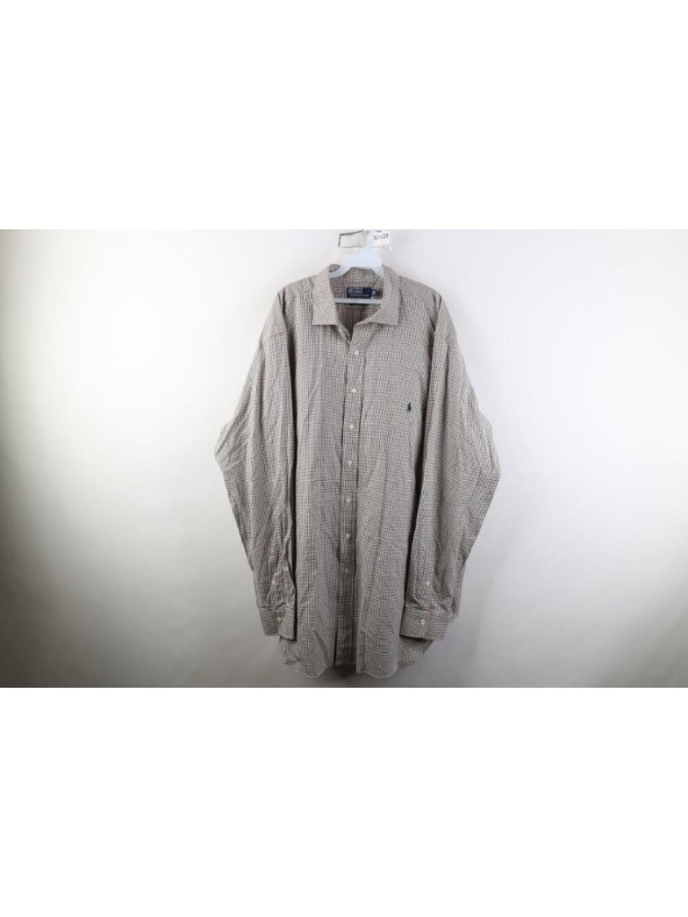 Vtg 90s Ralph Lauren Mens 2XLT Stanton Classic Fit Flannel Button Shirt Plaid